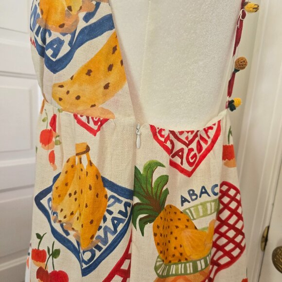 NWT Farm Rio Mixed Picnic Vibrant & Sexy Low Cut Summer Maxi Dress Size L - Picture 12 of 16